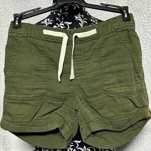 Olive Green Girl's Shorts